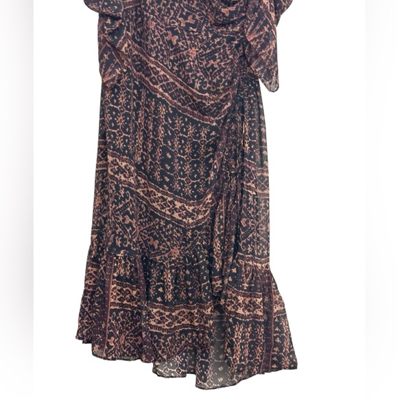 NWT ULLA JOHNSON Aicha Silk Chiffon Printed
Dress in Earth, Earthy Brown Sz 4 - Picture 8 of 15